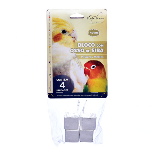 Bloco com Osso de Siba - Pássaros Médios - 40g - imagem 1