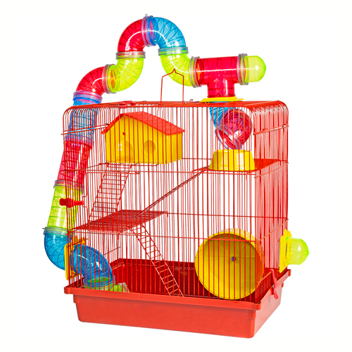 Gaiola Hamster 3 Andares com Jogo de Tubos Luxo - imagem 1