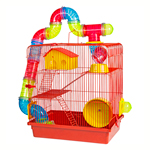 Gaiola Hamster 3 Andares com Jogo de Tubos Luxo