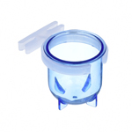Porta Vitamina Pequeno - Azul com Presilha Leitosa