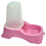 Comedouro/Bebedouro Automático Dupla Função - Rosa