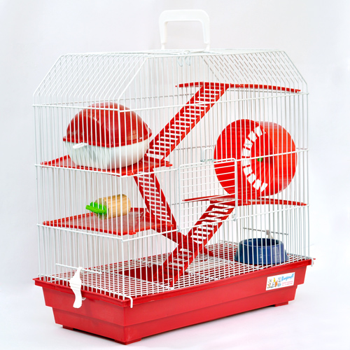 Gaiola Hamster 4 andares - Vermelha - imagem 1