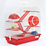 Gaiola Hamster 4 andares - Vermelha