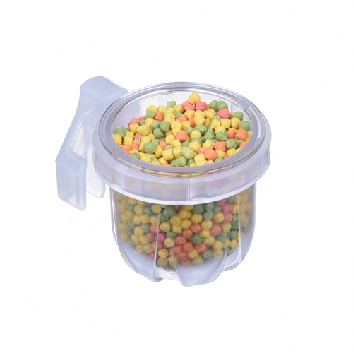 Porta Vitamina Rubi - Pequeno - Cristal com Presilha Leitosa - imagem 1