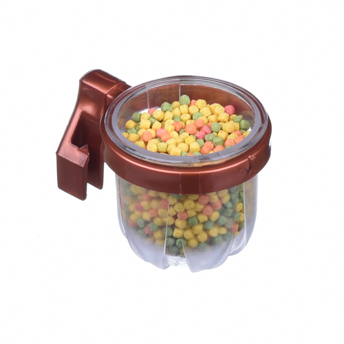 Porta Vitamina Rubi - Pequeno - Cristal com Presilha Cobre - imagem 1