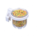 Porta Vitamina Rubi - Pequeno - Cristal com Presilha Branca