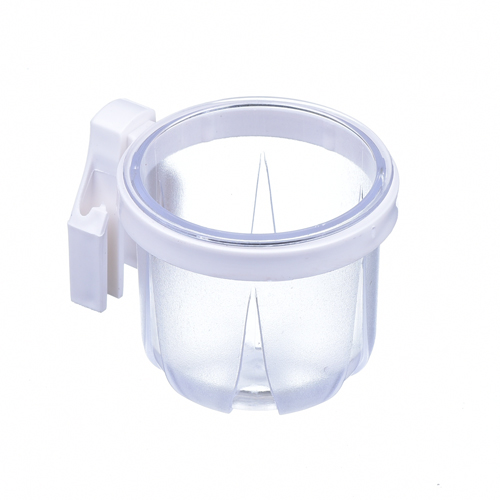 Porta Vitamina Rubi - Super Trincão - Cristal com Presilha Branca - imagem 1