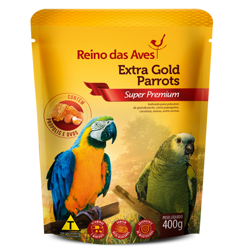 Reino das Aves - Extra Gold - Parrots - 400g - imagem 1
