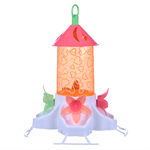 Bebedouro Beija Flor Ecológico Só Love com Poleiro e Chapéu - Rosa - imagem 2