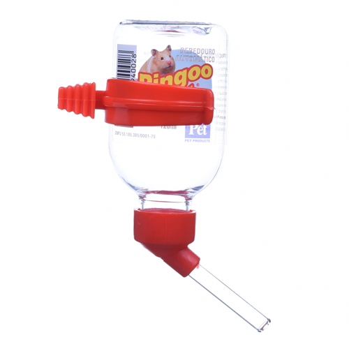 Bebedouro para Hamster Pingoo Pet - 120ml - Bico Vidro - imagem 1