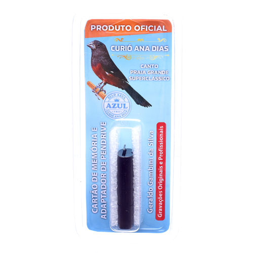 Cartão de Memória com Adaptador para Pendrive Curió Ana Dias - Selo Azul - imagem 1