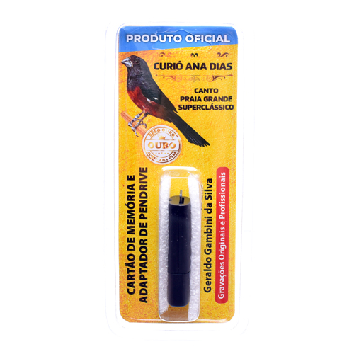 Cartão de Memória com Adaptador para Pendrive Curió Ana Dias - Selo Ouro - imagem 1