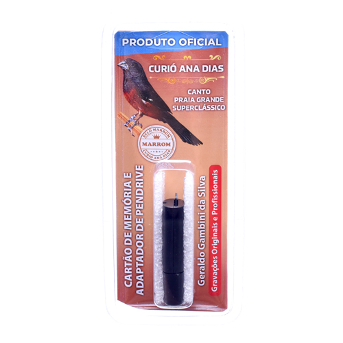Cartão de Memória com Adaptador para Pendrive Curió Ana Dias - Selo Marrom - imagem 1