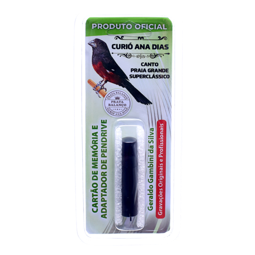 Cartão de Memória com Adaptador para Pendrive Canto do Curió Ana Dias - Prata Balanço - imagem 1