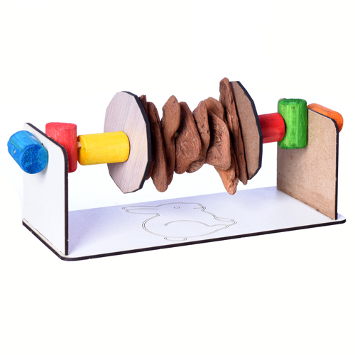 Brinquedo Madeira e Casca para Coelho - imagem 1