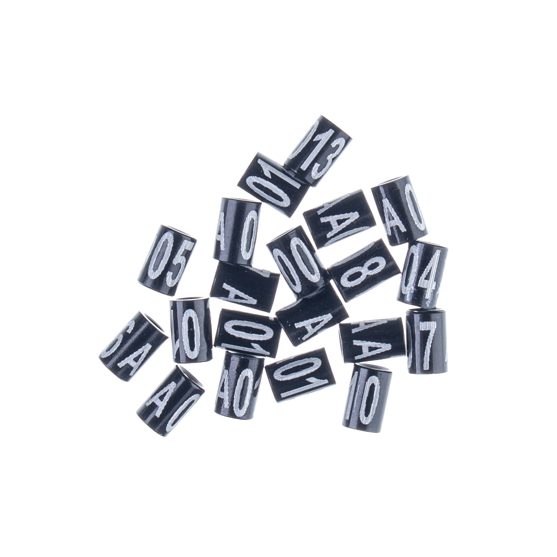 Anilhas Fechadas para Marcação - 2.2 mm - Coleiro - 20 un. - Preta - imagem 2