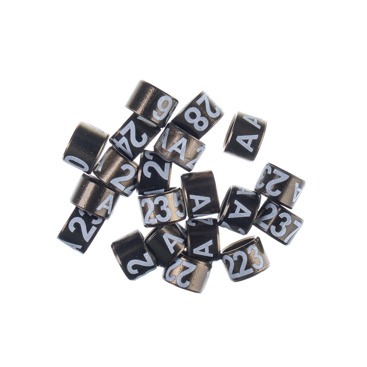 Anilhas Fechadas para Marcação - 5.5 mm - Calopsita - Rosela - 20 un. - Marrom - imagem 2