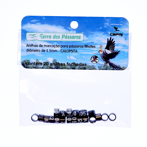 Anilhas Fechadas para Marcação - 5.5 mm - Calopsita - Rosela - 20 un. - Marrom - imagem 1