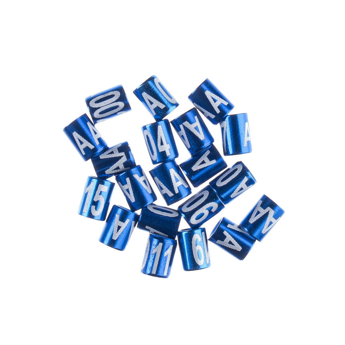Anilhas Fechadas para Marcação - 2.6 mm - Curió - 20 un. - Azul Escuro - imagem 2