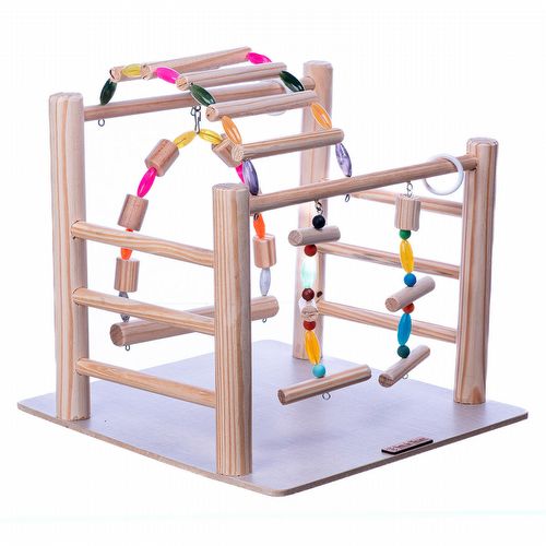 Brinquedo Play Playground com Ponte para Ring Neck - Natural - imagem 1