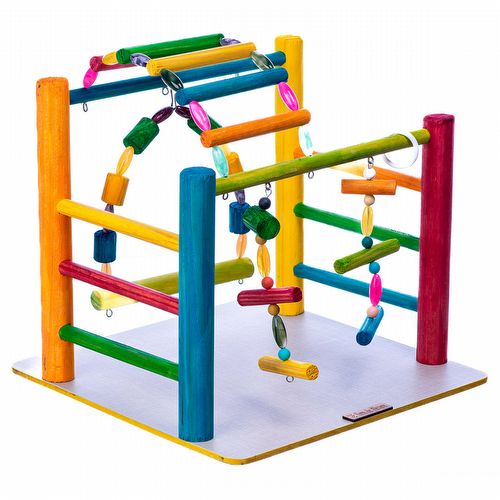 Brinquedo Play Playground com Ponte para Ring Neck - Colorido - imagem 1
