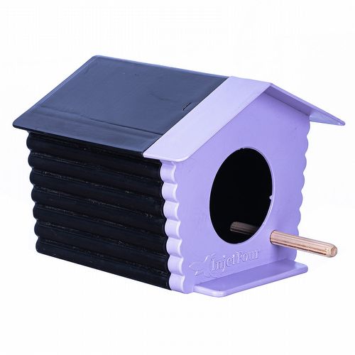 Casinha Passarinho Ar Livre - Preto e Lilás - imagem 1