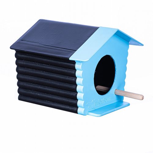 Casinha Passarinho Ar Livre - Preto e Azul - imagem 1