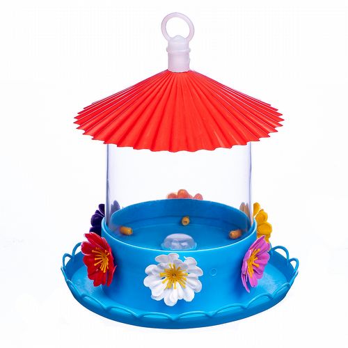 Bebedouro Beija Flor 6 Flores - 750ml - Azul - imagem 1