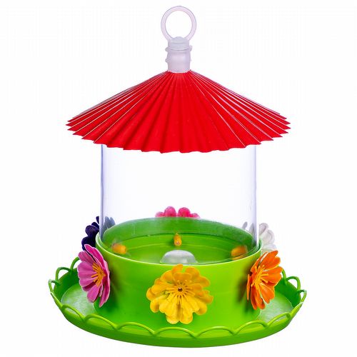 Bebedouro Beija Flor 6 Flores - 750ml - Verde - imagem 1