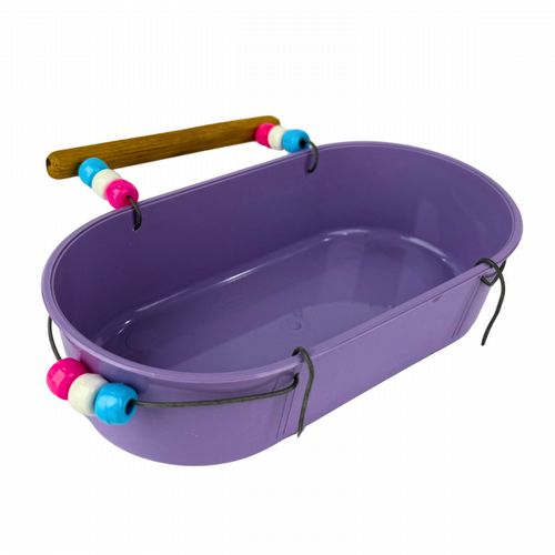 Banheira Grande Cônica Decorada com Poleiro - Roxo - imagem 1