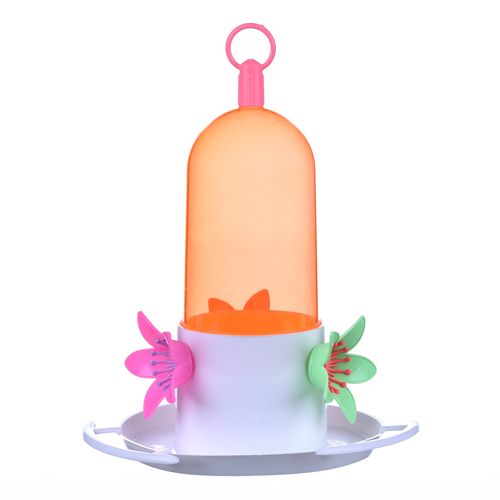 Bebedouro Beija-Flor Ecológico com Poleiro sem Chapéu - Laranja - imagem 1