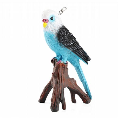Chaveiro Resina Periquito - Azul Poleiro - imagem 1
