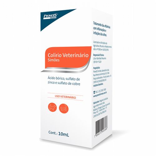 Colírio Veterinário Simões - 10ml - imagem 1