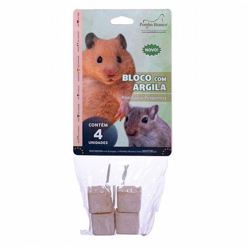 Bloco com Argila - Carvão - Roedores Pequenos - 40g - imagem 1
