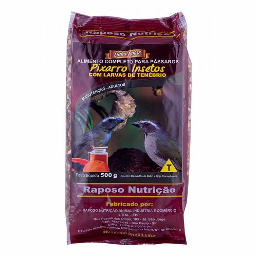 Alimento Pixarro Insetos Com Larvas de Tenébrio - 500g - imagem 1