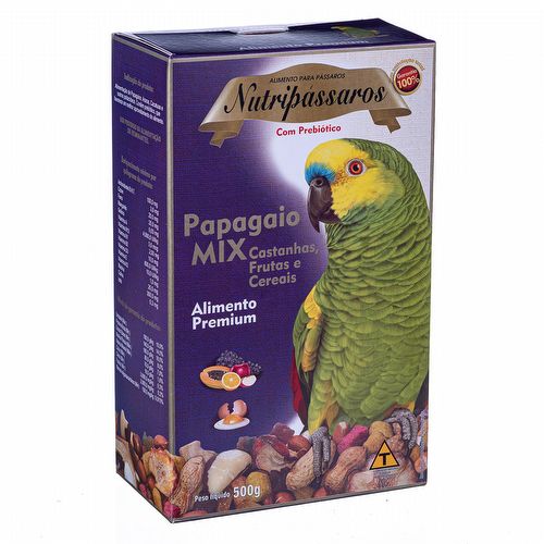 Nutripássaros - Papagaio Mix Castanhas - 500g  - imagem 1