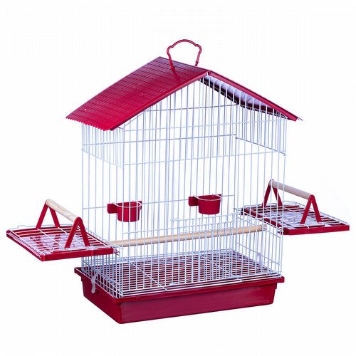 Gaiola Calopsita Teto Plástico - Vermelho - imagem 1