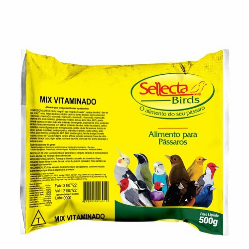 Sellecta - Mix Vitaminado para Pássaros - 500g - imagem 1