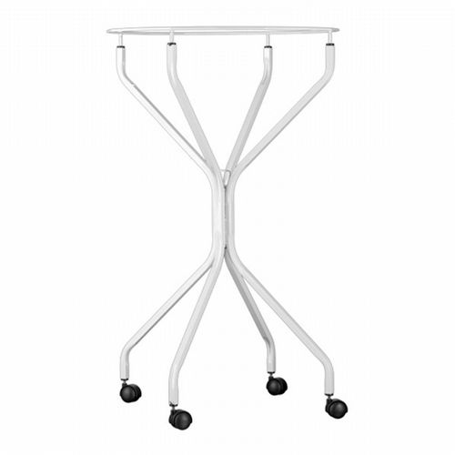 Pedestal Redondo Bandeja Plástica F10 Epoxi Branco - imagem 1