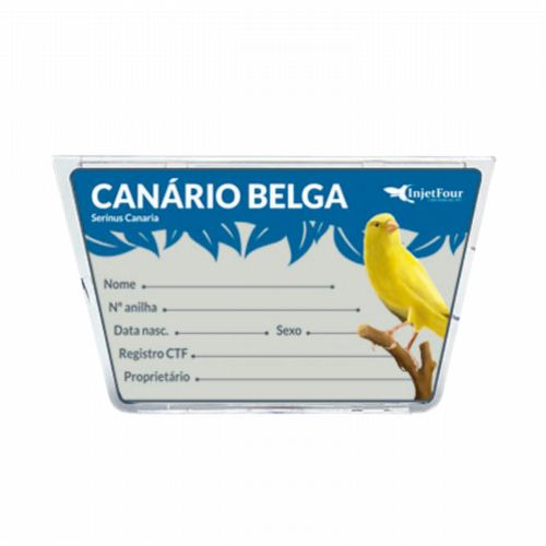 Porta Nome - Acrílico - Canário Belga - imagem 1
