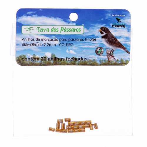 Anilhas Fechadas para Marcação - 2.2 mm - Coleiro - 20 un. - Dourado - imagem 1