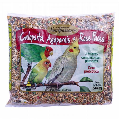Nutripássaros - Calopsita, Agapornis e Rose Faces C/ Mel - 500g - imagem 1