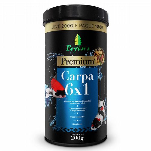 Ração para Carpa 6x1 - Poytara - 200g - imagem 1