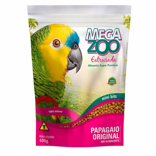 Megazoo - Extrusada Papagaio Original - Mini Bits - AM16 - 600g - imagem 1