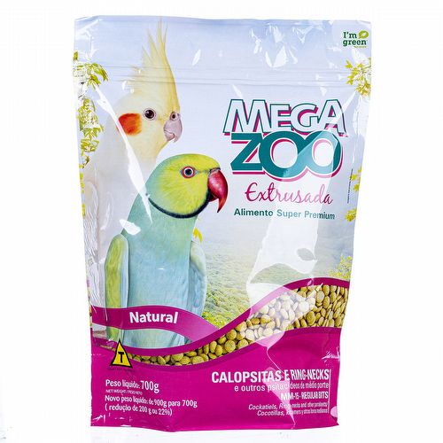 Megazoo - Calopsitas Ring Necks - MM15 - Natural - Regular Bits - 700g - imagem 1