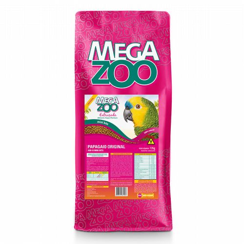 Megazoo - Extrusada Papagaios Original -  Mini Bits - AM16 - 12kg - imagem 1
