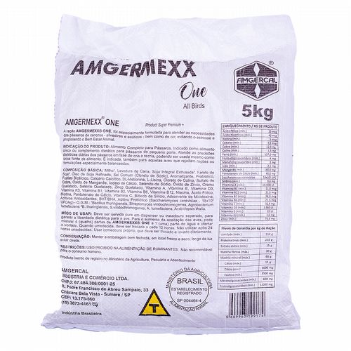 Alimento Extrusado Amgermexx One - 5kg - imagem 1