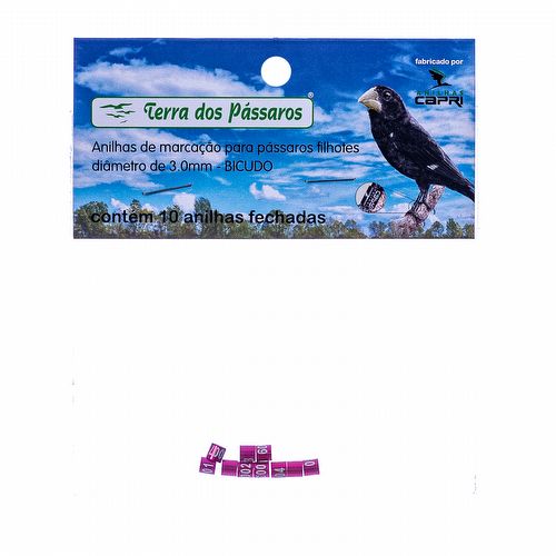 Anilhas Fechadas para Marcação - 3.0 mm - Bicudo - 10 un. - Rosa - imagem 1
