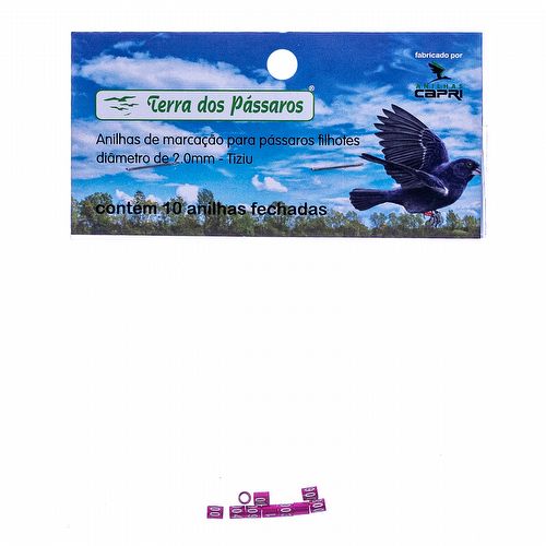 Anilhas Fechadas para Marcação - 2.0 mm - Tiziu - 10 un. - Rosa - imagem 1