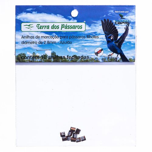 Anilhas Fechadas para Marcação - 2.8 mm - Azulão - Canário da Terra - 10 un. - Bronze Claro - imagem 1